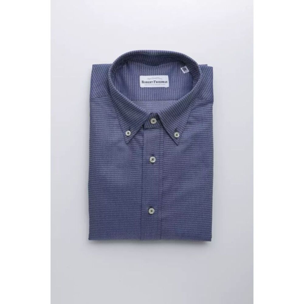 Robert Friedman Blue Cotton Men's Men's Shirt